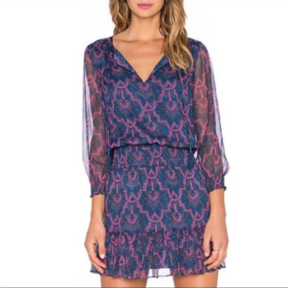 Joie Dresses & Skirts - Joie Kleeia Art Deco Silk Boho Dress Size S